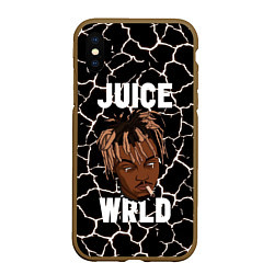 Чехол iPhone XS Max матовый Juice WRLD, цвет: 3D-коричневый