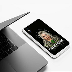 Чехол iPhone XS Max матовый BILLIE EILISH, цвет: 3D-белый — фото 2