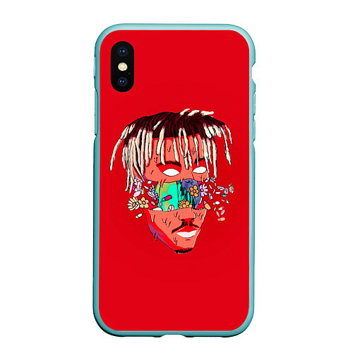 Чехол iPhone XS Max матовый Juice WRLD / 3D-Мятный – фото 1