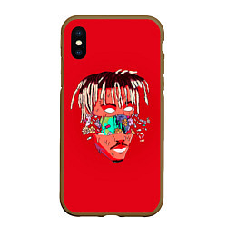 Чехол iPhone XS Max матовый Juice WRLD, цвет: 3D-коричневый