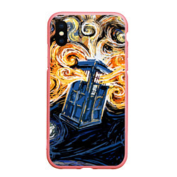 Чехол iPhone XS Max матовый Van Gogh Tardis