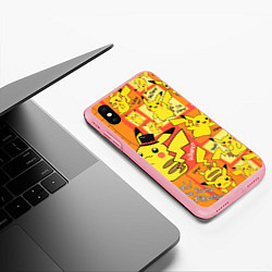 Чехол iPhone XS Max матовый Pikachu, цвет: 3D-баблгам — фото 2