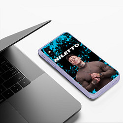 Чехол iPhone XS Max матовый NILETTO, цвет: 3D-светло-сиреневый — фото 2