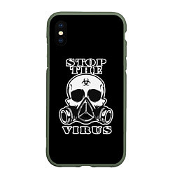 Чехол iPhone XS Max матовый Stop The Virus