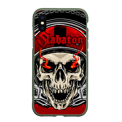 Чехол iPhone XS Max матовый SABATON / 3D-Темно-зеленый – фото 1