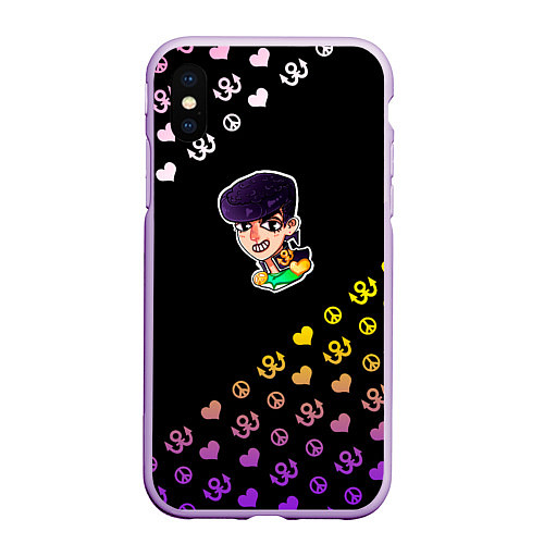 Чехол iPhone XS Max матовый Jojo diamond / 3D-Сиреневый – фото 1