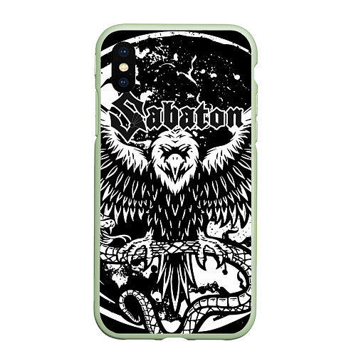 Чехол iPhone XS Max матовый SABATON / 3D-Салатовый – фото 1