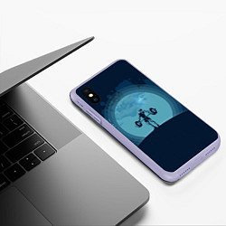 Чехол iPhone XS Max матовый Тяжёлая атлетика, цвет: 3D-светло-сиреневый — фото 2