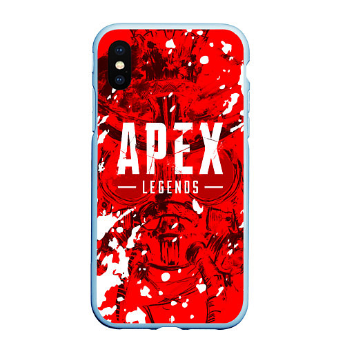 Чехол iPhone XS Max матовый APEX LEGENDS / 3D-Голубой – фото 1