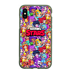 Чехол iPhone XS Max матовый BrawlStars Girls Oko