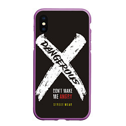 Чехол iPhone XS Max матовый Off-White: Dangerous, цвет: 3D-фиолетовый