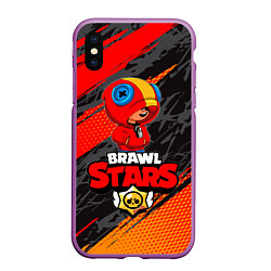 Чехол iPhone XS Max матовый BRAWL STARS LEON