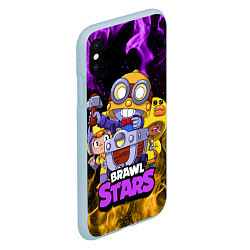 Чехол iPhone XS Max матовый BRAWL STARS CARL, цвет: 3D-голубой — фото 2