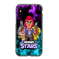 Чехол iPhone XS Max матовый BRAWL STARS COLT