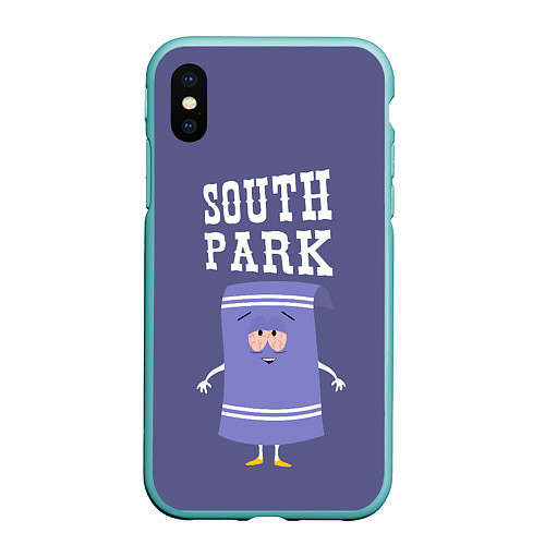 Чехол iPhone XS Max матовый South Park Полотенчико / 3D-Мятный – фото 1