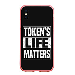 Чехол iPhone XS Max матовый TOKENS LIFE MATTERS