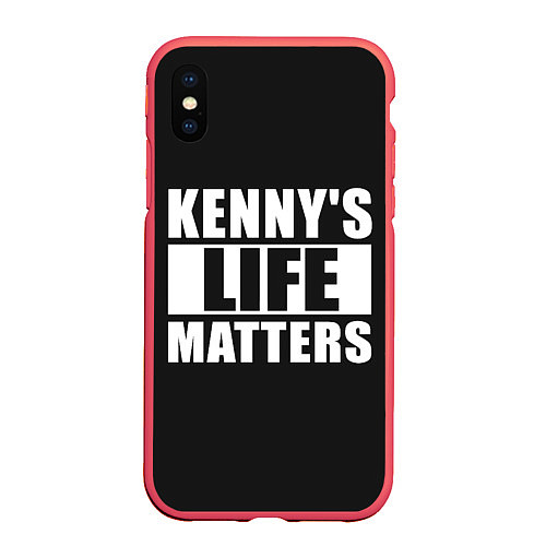 Чехол iPhone XS Max матовый KENNYS LIFE MATTERS / 3D-Красный – фото 1