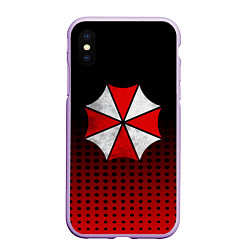 Чехол iPhone XS Max матовый Umbrella, цвет: 3D-сиреневый