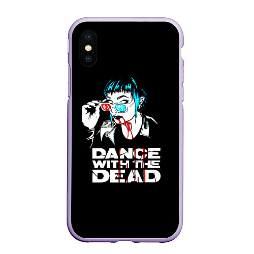 Чехол iPhone XS Max матовый Dance with the dead / 3D-Светло-сиреневый – фото 1