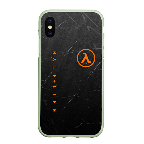 Чехол iPhone XS Max матовый HALF-LIFE / 3D-Салатовый – фото 1