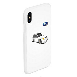 Чехол iPhone XS Max матовый SUBARU, цвет: 3D-белый — фото 2