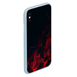 Чехол iPhone XS Max матовый RED STRIPES, цвет: 3D-голубой — фото 2