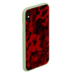 Чехол iPhone XS Max матовый RED MILITARY, цвет: 3D-салатовый — фото 2