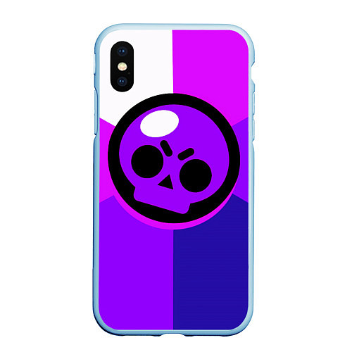 Чехол iPhone XS Max матовый BRAWL STARS / 3D-Голубой – фото 1