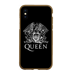 Чехол iPhone XS Max матовый QUEEN, цвет: 3D-коричневый