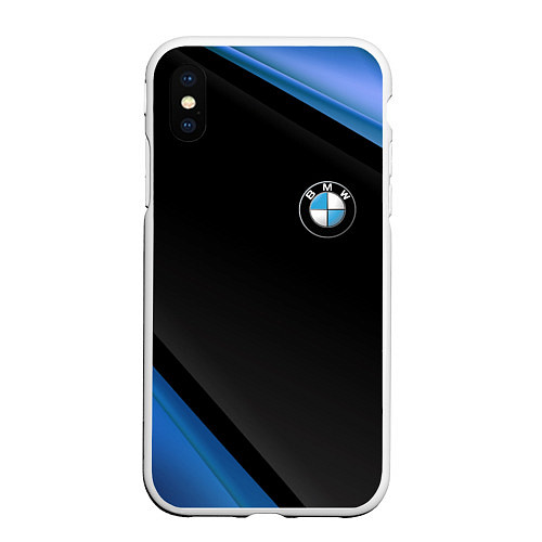 Чехол iPhone XS Max матовый BMW / 3D-Белый – фото 1
