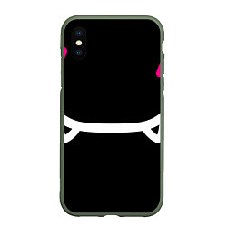 Чехол iPhone XS Max матовый HALF-LIFE, цвет: 3D-темно-зеленый