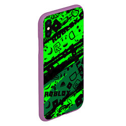 Чехол iPhone XS Max матовый Roblox, цвет: 3D-фиолетовый — фото 2