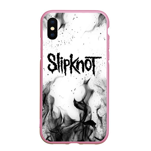 Чехол iPhone XS Max матовый SLIPKNOT / 3D-Розовый – фото 1