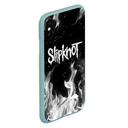 Чехол iPhone XS Max матовый SLIPKNOT, цвет: 3D-мятный — фото 2
