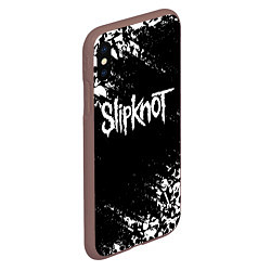 Чехол iPhone XS Max матовый SLIPKNOT, цвет: 3D-коричневый — фото 2