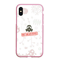 Чехол iPhone XS Max матовый Quarantine, цвет: 3D-розовый