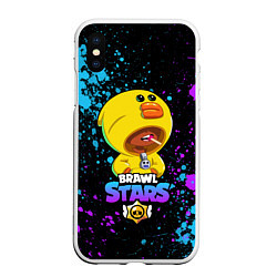 Чехол iPhone XS Max матовый BRAWL STARS SALLY LEON, цвет: 3D-белый