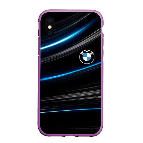 Чехол iPhone XS Max матовый BMW / 3D-Фиолетовый – фото 1