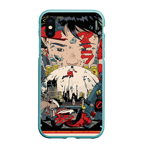 Чехол iPhone XS Max матовый AKIRA / 3D-Мятный – фото 1