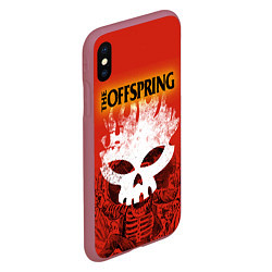 Чехол iPhone XS Max матовый The Offspring, цвет: 3D-малиновый — фото 2