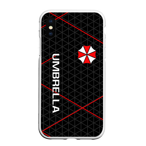 Чехол iPhone XS Max матовый UMBRELLA CORP / 3D-Белый – фото 1