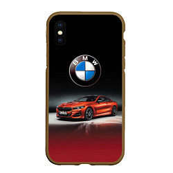 Чехол iPhone XS Max матовый BMW, цвет: 3D-коричневый