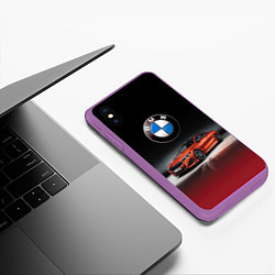 Чехол iPhone XS Max матовый BMW, цвет: 3D-фиолетовый — фото 2