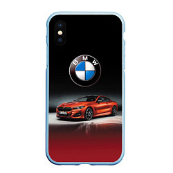 Чехол iPhone XS Max матовый BMW, цвет: 3D-голубой