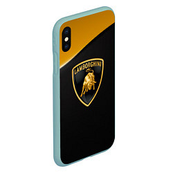 Чехол iPhone XS Max матовый Lamborghini, цвет: 3D-мятный — фото 2