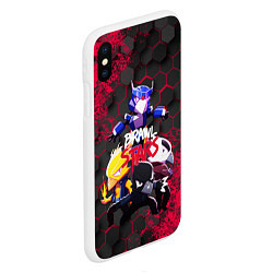 Чехол iPhone XS Max матовый BRAWL STARS CROW, цвет: 3D-белый — фото 2