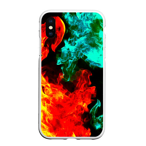 Чехол iPhone XS Max матовый БИТВА ОГНЕЙ / 3D-Белый – фото 1