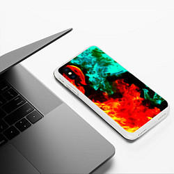 Чехол iPhone XS Max матовый БИТВА ОГНЕЙ, цвет: 3D-белый — фото 2