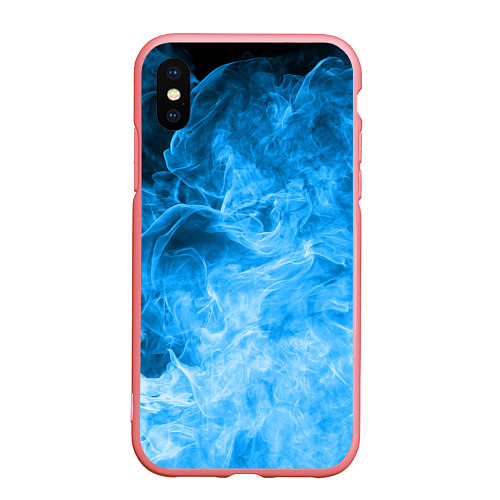 Чехол iPhone XS Max матовый ОГОНЬ BLUE / 3D-Баблгам – фото 1