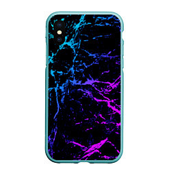 Чехол iPhone XS Max матовый МРАМОР NEON